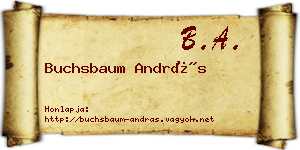 Buchsbaum András névjegykártya